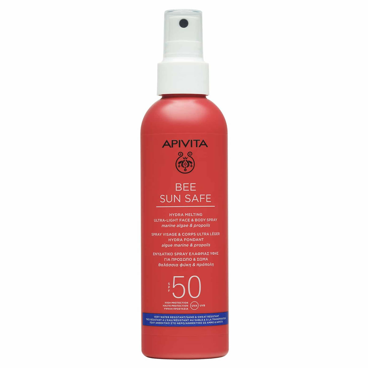 10-30-01-845-HYDRA-MELTING-ULTRA-LIGHT-FACE-BODY-SPRAY-SPF50-200ML APIVITA, Bee Sun Safe, Ενυδατικό Spray, Ελαφριάς Υφής για Πρόσωπο & Σώμα SPF50, αντηλιακό Spray, αντηλιακό για Πρόσωπο & Σώμα, 5201279080228