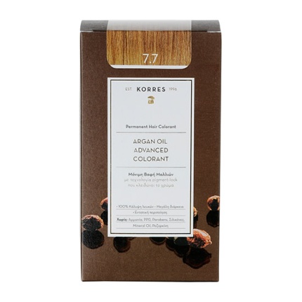 KORRES Μόνιμη Βαφή Μαλλιών Argan Oil Advanced Colorant MOCHA 7.7
