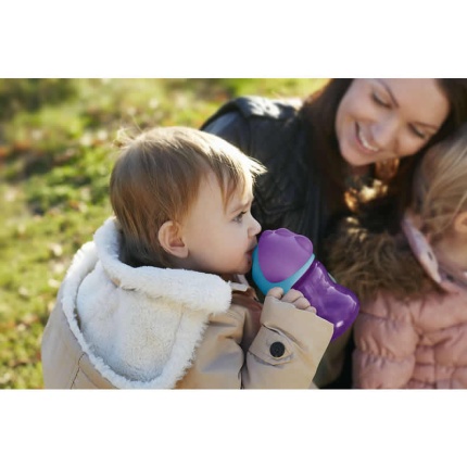 PHILIPS AVENT Bendy Straw Cup 9m+, Κύπελλο με Καλαμάκι Μωβ-Πράσινο