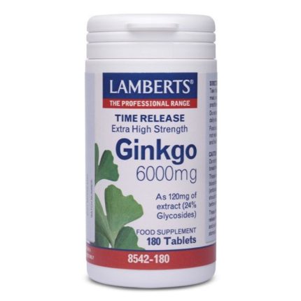 LAMBERTS Ginkgo Biloba Extract 6000mg 180tabs