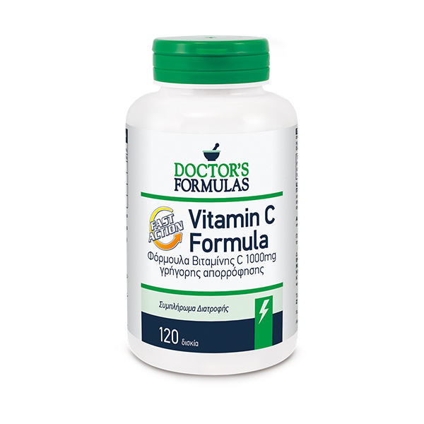 doctors-formula-fast-action-vitamin-c-formula-120tabs DOCTOR'S FORMULAS Vit.C 1000 Formula Φόρμουλα Βιταμίνης C, 120 Δισκία - Image 1