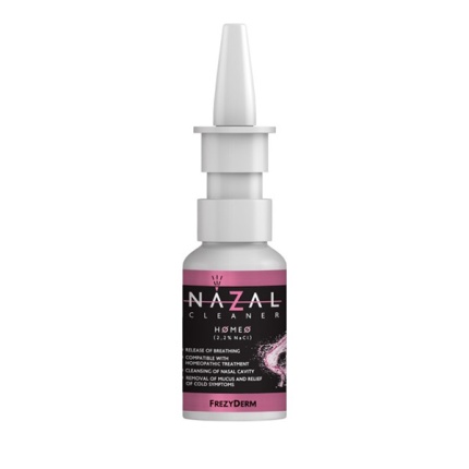 FREZYDERM Nazal Cleaner Homeo, Καθαρίζει τη Ρινική Κοιλότητα Απομακρύνει τη Βλέννα και Ελευθερώνει την Αναπνοή 30ml