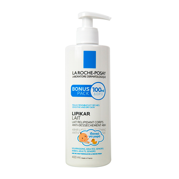 la-roche-posay-lipikar-lait-bonus-pack-400ml LA ROCHE POSAY Lipikar Lait Γαλάκτωμα Αναπλήρωσης Λιπιδίων για το Σώμα 400ml