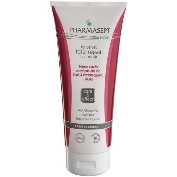 pharmasept-tol-velvet-total-repair-hair-mask-200mg PHARMASEPT Tol Velvet Total Repair Hair Mask, Μάσκα Ολικής Επανόρθωσης για Ξηρά & Κατεστραμμένα Μαλλιά