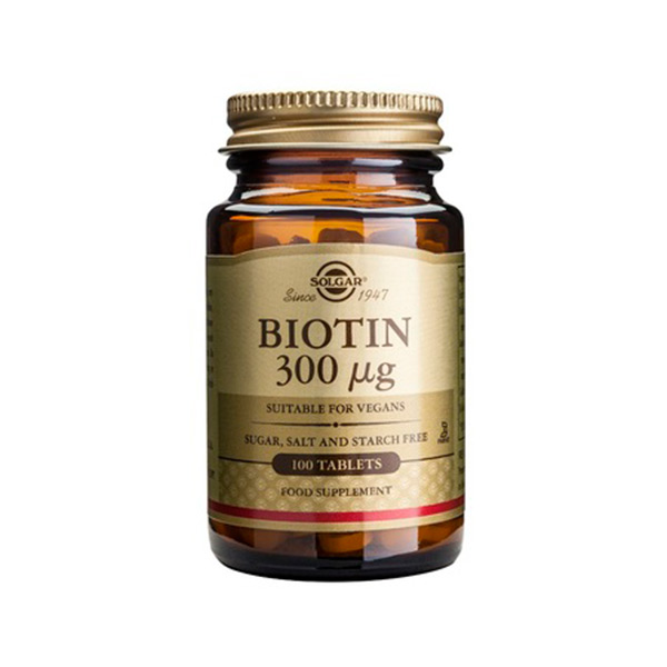 solgar-biotin-300mg-100tabs SOLGAR BIOTIN 300μg 100tabs - Image 1