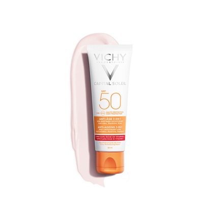 VICHY Ideal Soleil Anti-ageing SPF50, Αδιάβροχη Αντηλιακή Κρέμα Προσώπου