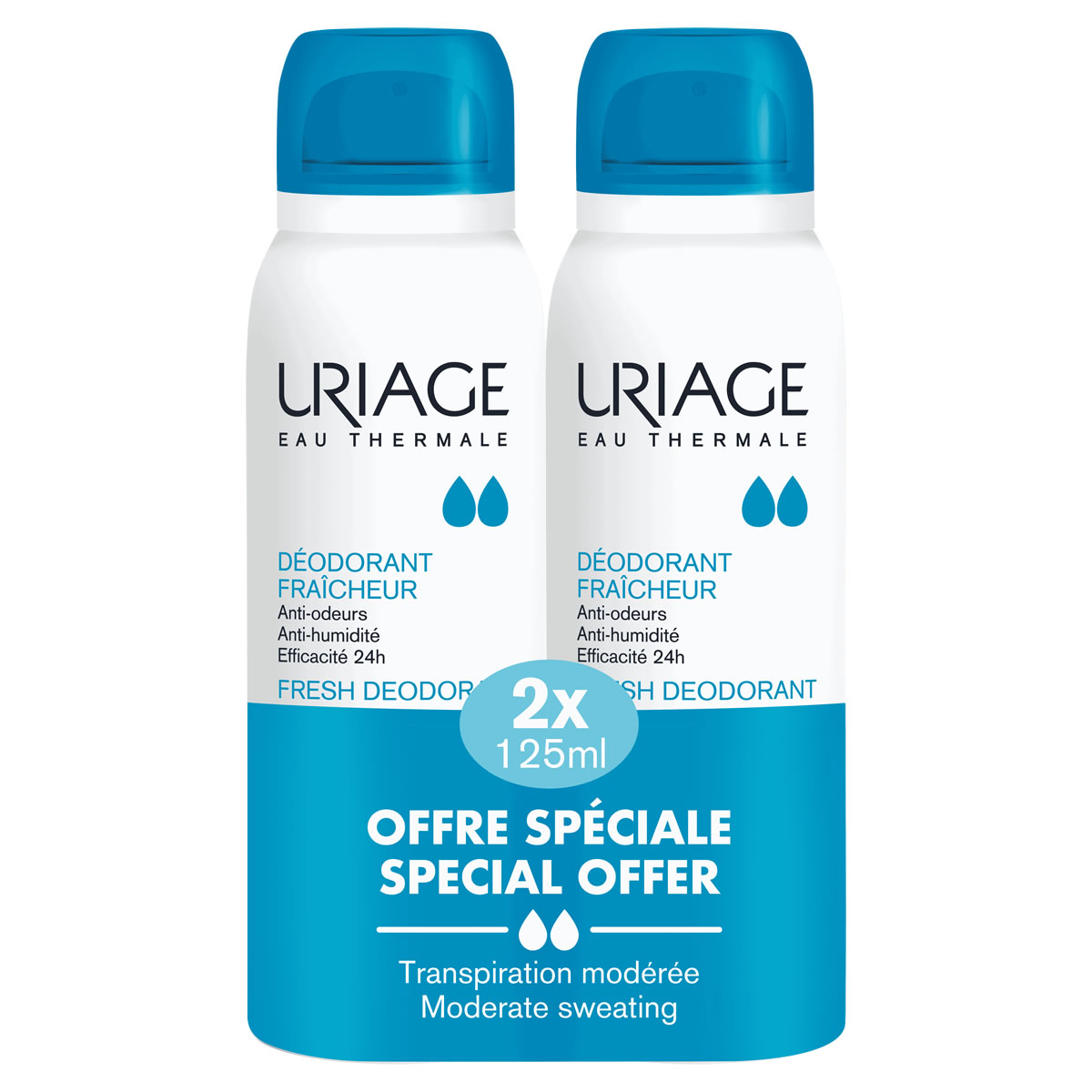 65183387-SLEEVE-DEO-FRAICHEUR-125ml-X2 URIAGE Deodorant, Αποσμητικό spray, Αποσμητικό σπρέι