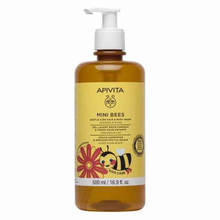 APIVITA Απαλό Σαμπουάν + Αφρόλουτρο για Παιδιά με Καλέντουλα + Μέλι 500ml