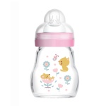 MAM Μπιμπερό Γυάλινο Feel Good 0+ Ροζ, 170ml,370SG