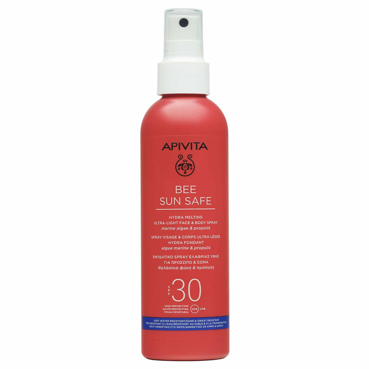 10-30-01-844-HYDRA-MELTING-ULTRA-LIGHT-FACE-BODY-SPRAY-SPF30-200ML APIVITA, Bee Sun Safe, Ενυδατικό Spray, Ελαφριάς Υφής για Πρόσωπο & Σώμα SPF30, αντηλιακό Spray, αντηλιακό για Πρόσωπο & Σώμα, 5201279080211