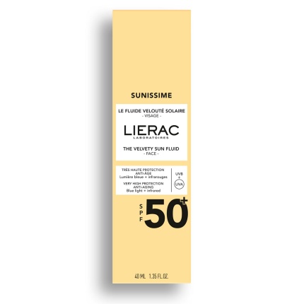 LIERAC SUNISSIME, The Velvety Sun Fluid, SPF50+, Λεπτόρρευστο Αντηλιακό, Αντηλιακό Προσώπου, 3701436917500