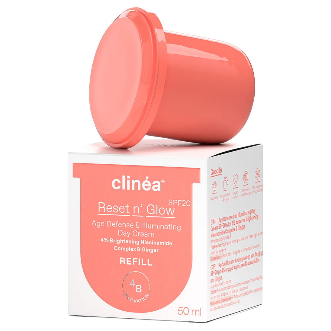 5201314168249 CLINEA, Reset n' Glow, SPF20, Κρέμα Ημέρας Αντιγήρανσης, 5201314168249