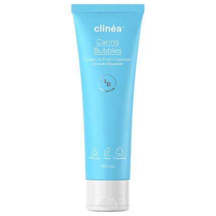 CLINEA, Caring Bubbles, Κρεμώδης Αφρός Καθαρισμού Προσώπου, 5201314168317