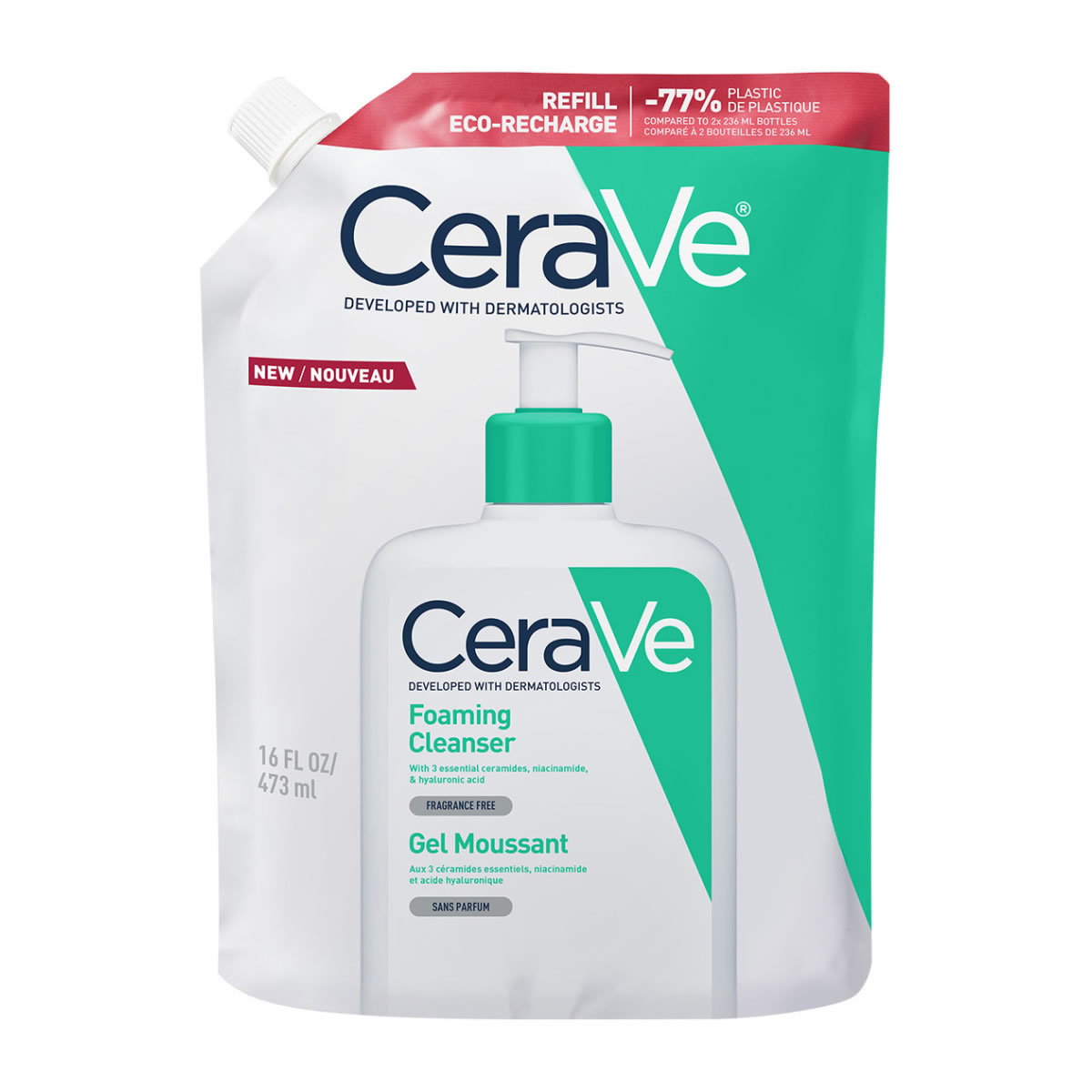 3337875905596_1 CeraVe Foaming Cleanser Refill Αφρίζον Gel, 3337875905596