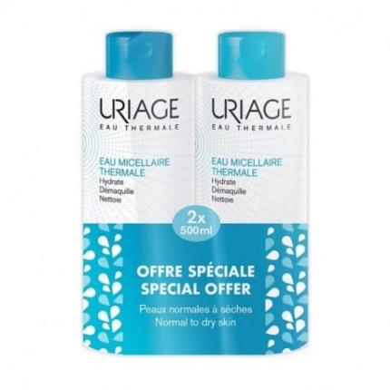 Uriage Thermal Micellar Water Normal to Dry Skin Promo 2x500ml