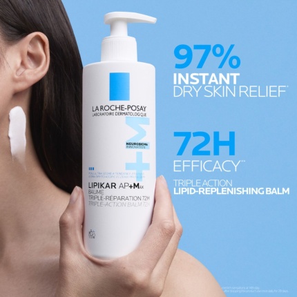 La Roche-Posay Lipikar Baume AP+MAX, valsamo anaplirosis lipidion gia derma poli ksiro, gia derma me atopia