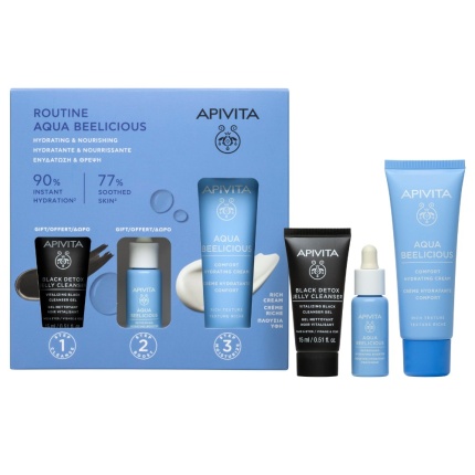 apivita proμο routine aqua beeliciou 40ml, enidatosi, routina enidatosis prosopoy, 5201279110499