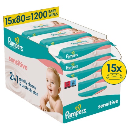 PAMPERS Sensitive Μωρομάντηλα 15x80