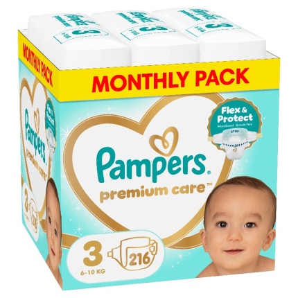 PAMPERS Premium Care Monthly Pack No. 3 (6-10kg) 216τμχ