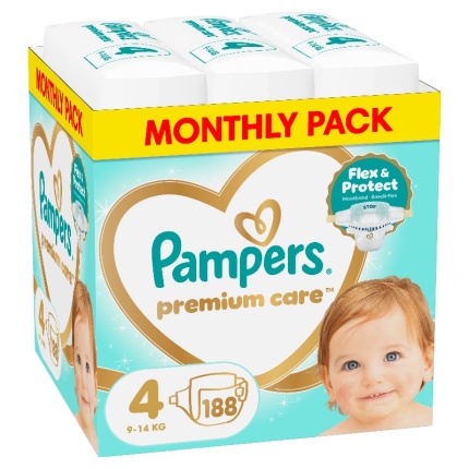 PAMPERS Premium Care Monthly Pack No. 4 (9-14kg) 188τμχ