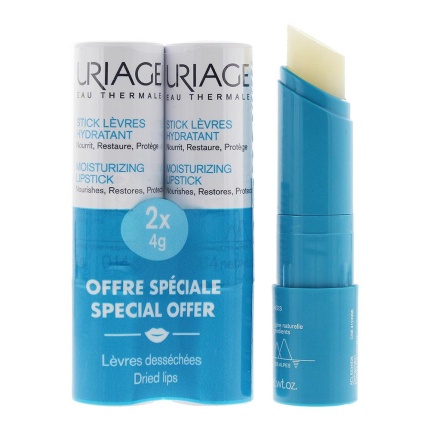 Uriage Eau Thermale Moisturizing Lipstick Ενυδατικό και Επανορθωτικό Στικ Χειλιών 2x4g 1+1 Δώρο