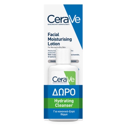 CeraVe PM Facial Moisturising Lotion enidatiki krema prosopou, kanoniki pros ksiri epidermida
